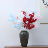 90cm Silk Hydrangea White Branch Drifting Snow Gypsophila Artificial Flowers Cherry Blossoms Wedding Arch Decorate Fake Flower