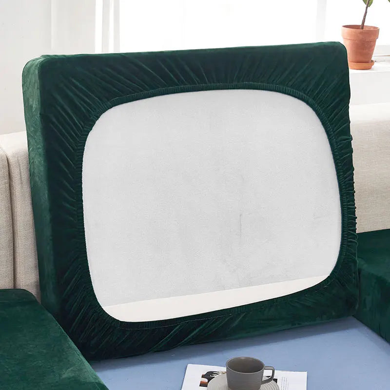 Velvet sofa seat cover cushion cover thick Jacquard solid soft stretch sofa slipcovers funiture protector
