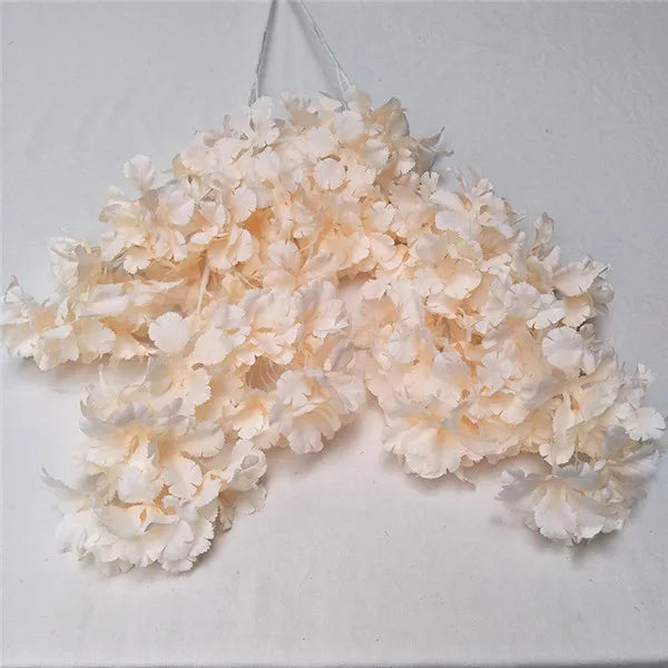 90cm Silk Hydrangea White Branch Drifting Snow Gypsophila Artificial Flowers Cherry Blossoms Wedding Arch Decorate Fake Flower