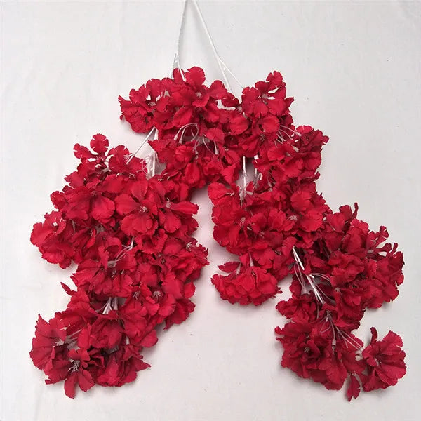 90cm Silk Hydrangea White Branch Drifting Snow Gypsophila Artificial Flowers Cherry Blossoms Wedding Arch Decorate Fake Flower