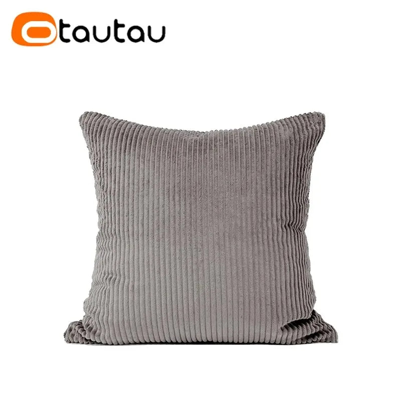 OTAUTAU Cotton Corduroy Cushion Cover Without Insert Throw Pillowcase 30x50/40x40/45x45/50x50/55x50/60x60cm KD024