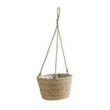 1PC Straw Hanging Basket Planter Twine Woven Flower Basket Rattan Basket Hanging Orchid Pot Pot Hanging Basin