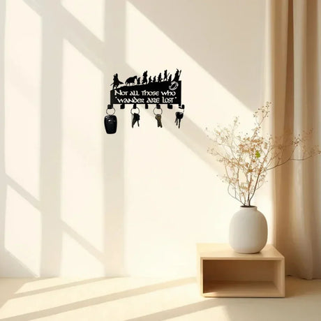 Decorative Metal Key Holder Wall Mounted Key Hooks Hanging Artwork Storage Rack Home Iron Art