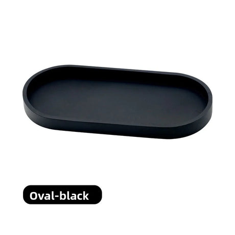 Silicone Decorative Bowl Oval Vanity Organizer Minimalist Soap Tray for Bathroom Jewelry Storage Accessories