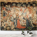 Medieval Unicorn Tapestry Wall Hanging For Home Decor Paintings Retro Hippie Tapestries Aesthetic Background Yoga Meditation