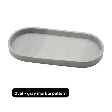 Silicone Decorative Bowl Oval Vanity Organizer Minimalist Soap Tray for Bathroom Jewelry Storage Accessories