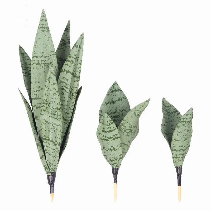 Artificial Succulents Plants House Decoration Accessori Tropical Fake Long Leaf Bonsai Hotel Party Home Decor Photo Props