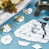 50pcs Mini Square 5cm/4cm Acrylic Mirror Tiles Stickers Mall Adhesive Mosaic for DIY Crafts Art Supplies Home Wall Door Decor
