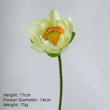 1PC DIY Decoration Artificial Flower New Landscape Long Stem PU Green Plant Artificial Flower Pole Lotus Pod Artificial Lotus