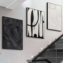 3pcs Abstract Black and White Canvas Wall Art Set Posters, Texture Paintings, Ideal Gift for Room Decoration