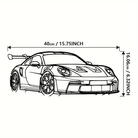 1pc Metal for Supercar Metal Wall Art Modern Iron Home Decor Sign, Dynamic Racing Car Outline Sculpture, Car Decor Ideal choice