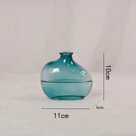 Fashion Gradient Color Glass Flower Vase Mini Irregular Hydroponic Vase Flower Arranger Vase Ornaments Home Decoration