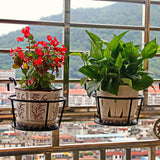 One pack of 1/2/3 iron art hanging flower pots with hanging hooks, metal plant planting hanging basket, detachable, for balcony