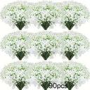 90pcs Real Touch Baby's Breath Artificial Flowers - Oxidation Resistant, Bulk Bouquets With Stems For Home & Office Decor, Perfe