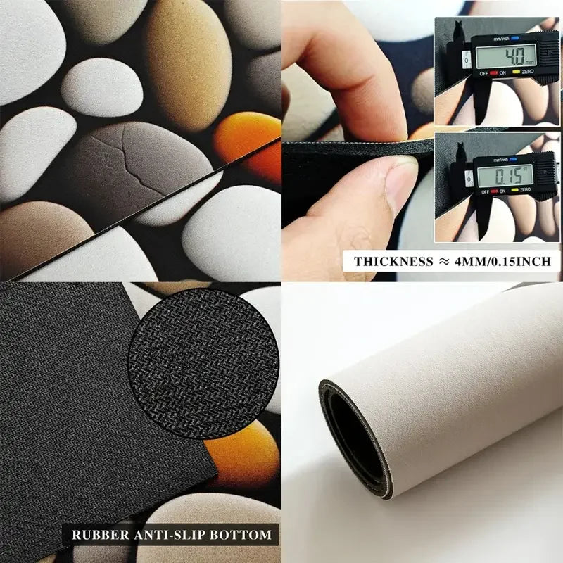 VIKAMA Tiger Diatomite Kitchen Carpet Thickened Oil-resistant Dirty-drying Floor Mats Bathroom Balcony Entrance Non-slip Mats