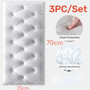 70X35CM 3PCS/SET 6PC/SET Self-adhesive 3D Brick Wallpaper PE Foam Wall Panels Stickers Waterproof Wallpaper Home Decoration