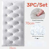 70X35CM 3PCS/SET 6PC/SET Self-adhesive 3D Brick Wallpaper PE Foam Wall Panels Stickers Waterproof Wallpaper Home Decoration