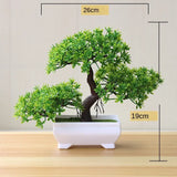 Artificial Plants Potted Bonsai Green Small Tree Plants Fake Flowers Potted Ornaments for Home Garden Decor Party Hotel Decor