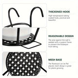 One pack of 1/2/3 iron art hanging flower pots with hanging hooks, metal plant planting hanging basket, detachable, for balcony
