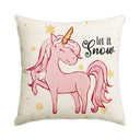 1/4pcs Christmas Pillow Cover, Pink Printed Cushion Cover, Farmhouse Decorative Sofa, Christmas Decoration (without Pillow Core)