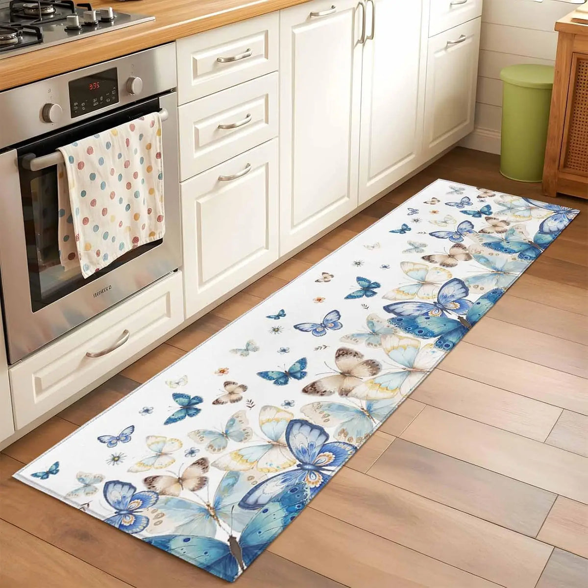 Bohemian Flower Runner Rugs Colorful Floral Pattern Carpet Fresh Natural Design Long Floor Mat for Bedroom Kitchen Laundry Room