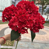 5 Heads Hydrangea Bouquet Silk Artificial Flowers for Party Wedding Living Room Decoration Accessories Home Decor Fake Flowers