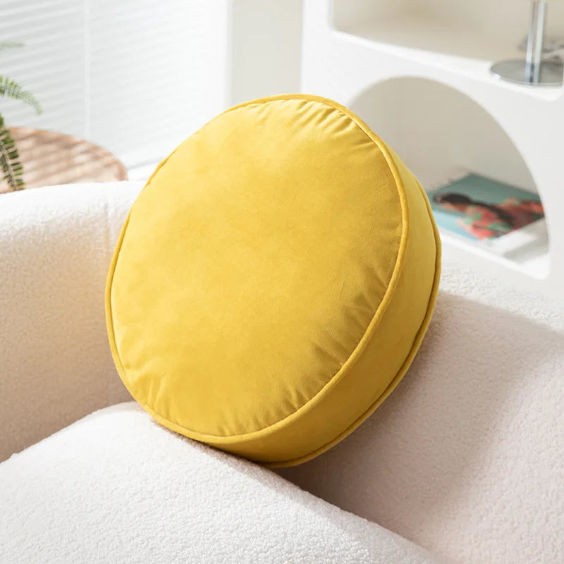 Nordic Minimalist Style Soft Round Cushion With Fillings Stuffed Floor Seat Mat Velvet Meditation Cushion Futon Throw Pillow