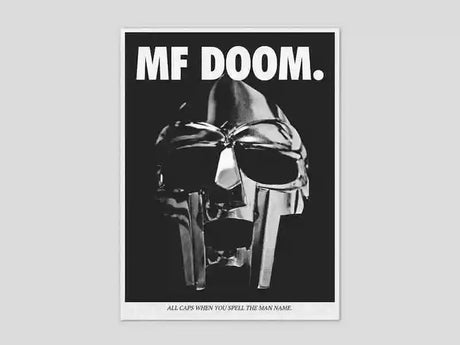 MF Doom Comic Album Poster Aesthetic Rapper Hip Hop Rock Music Band MM Food Mask Canvas For Wall Art Room Decor Home Decoration