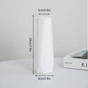 Nordic Vases Pure White Plastic Vases Imitation Ceramic Flower Vases Desktop Flowerpot Wedding Decor Home Ornament