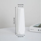 Nordic Vases Pure White Plastic Vases Imitation Ceramic Flower Vases Desktop Flowerpot Wedding Decor Home Ornament