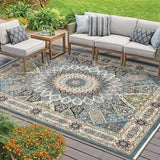 Bohemian Carpet American Country Vintage Mat Living Room Tea Table Mat Outdoor Balcony Fully Covered Rug Courtyard Floor Mats