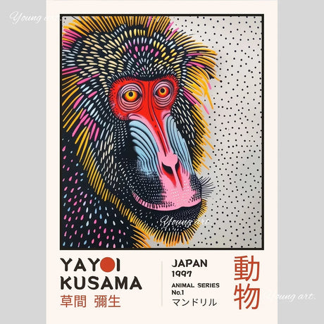 Japanese Yayoi K_Kusama Abstract Canvas Prints Poster Japandi Vintage Animal Aesthetics Art Prints Bedroom Wall Art Home Decor