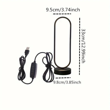 1PC Lamp Bedroom Ring Lamp Living Room Three-color Dimming Bedside Lamp LED Night Light