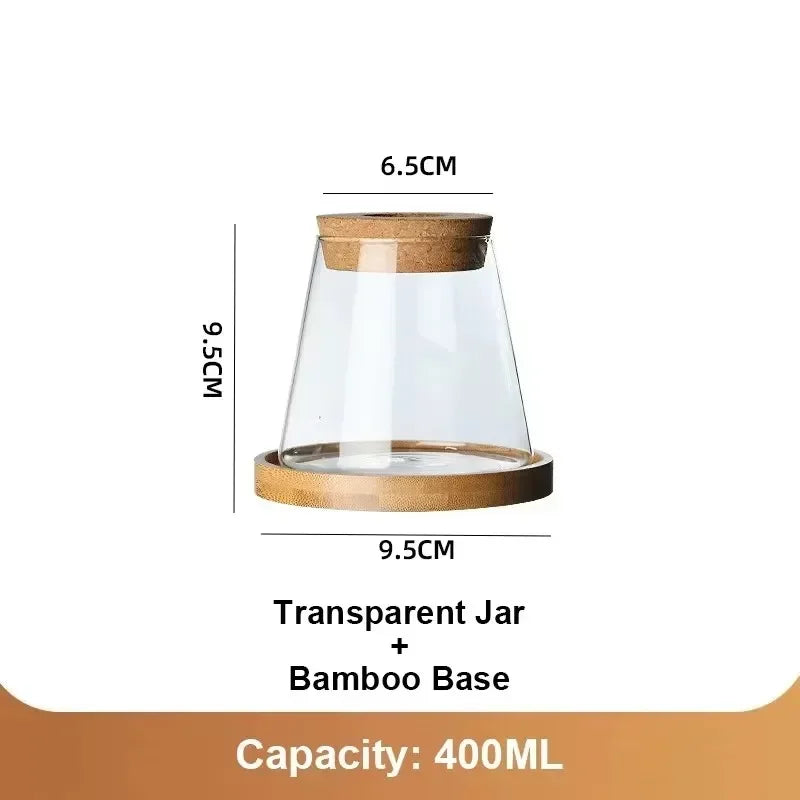 Nordic Glass Hydroponic Vase with Tray - Mini Self-Watering Planter for Tabletop Plants, Simple Home Decor & Gift Idea
