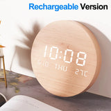 LED Digital Wall Clock Temperature Date Time Multi-function Display Living Room Home Bedroom Silent Clock Fashion Wall Clock