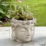 Zen Buddha Statue Resin Planter Flower Pot Home Courtyard Garden Decor Handicraft Ornament Indoor Outdoor Green Plant Gift
