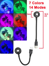 USB Sunset Light LED Rainbow Neon Night Lamp Sunset Projector Self Photography Light Wall Atmosphere Lighting For Bedroom Decor