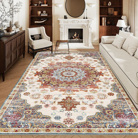 Retro Carpet for Living Room Persian Boho Decor for Room Balcony Rug Large Luxury Bed Room Decoration Home Mats Bedside