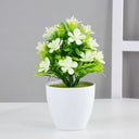 1pc Artificial Potted Plant Small Bonsai Flowers Pot Simulated Tree Ornaments Wedding Home Hotel Office Table Decor Fake Plants