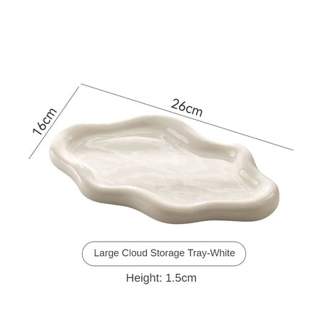 Instagram Influencer Photo Props Ceramic Jewelry Storage Tray Display Tray  Storage Tray Light Luxury Ceramic Jewelry Large Size