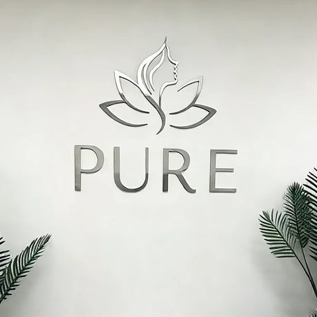 Custom Logo Wall Sign 3D Laser Cut Beauty Salon Sign, Business Signboard Personalized Logo Sign Company Logo For Wall Decoration