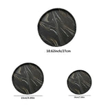 A Round Bathroom Tray, Decorative Vanity Tray, Silicone Soap Holder, Kitchen Countertop Organizer, Coffee Table Decoration, Suitable for Candles, Perfumes, Plants - Decorative Tray