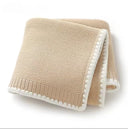 Personalized Name Knitted Acrylic Baby Blanket Breathable Boys Girls Newborn Swaddle Wraps Infant Nap Security Blankets
