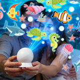 LED Starry Ocean Projector Light, Ocean Rotating Dynamic Projection Night Light, USB Plug-in Ambient Lamp, Decorative Lighting