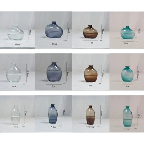 Fashion Gradient Color Glass Flower Vase Mini Irregular Hydroponic Vase Flower Arranger Vase Ornaments Home Decoration