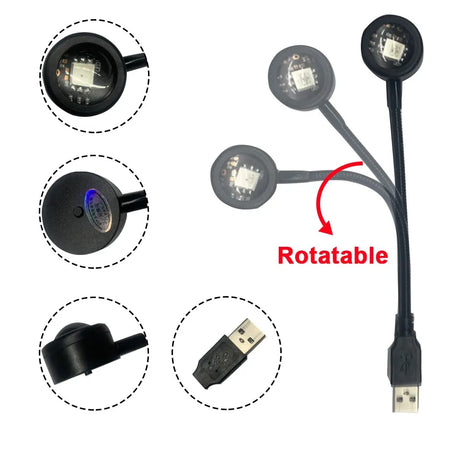 USB Sunset Light Self Photography Lamp LED Rainbow Neon Night Lights Projector Lights Bedroom Home Decoration Atmosphere Lights