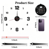 Glow-In-The-Dark DIY Wall Clock Creative Design Mirror Surface Wall Decor Sticker Clock, Minimalist Decorative Clock, Silent Wall Sticker Clock, Living Room Bedroom Wall Sticker Creative Clock (Glow-In-The-Dark Model Only Glo