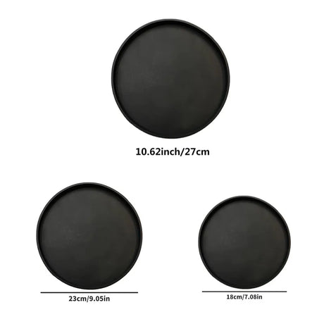 A Round Bathroom Tray, Decorative Vanity Tray, Silicone Soap Holder, Kitchen Countertop Organizer, Coffee Table Decoration, Suitable for Candles, Perfumes, Plants - Decorative Tray