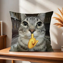 Cushion Cover Comfort Soft Cat Funny Pillowcase Sofa Meme Living Room Home Gift Office Decor Protective Covers
