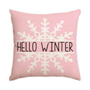1/4pcs Christmas Pillow Cover, Pink Printed Cushion Cover, Farmhouse Decorative Sofa, Christmas Decoration (without Pillow Core)